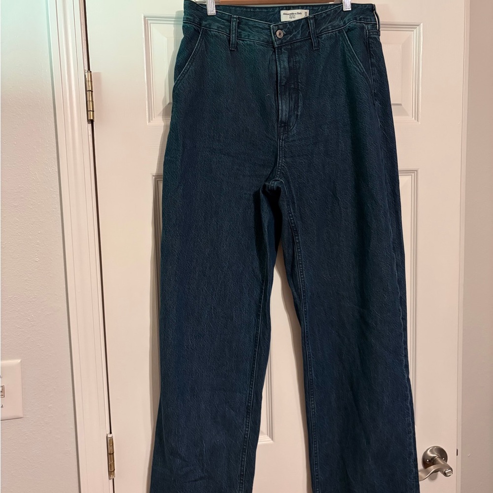Abercrombie & Fitch Dark Blue High Rise Jeans